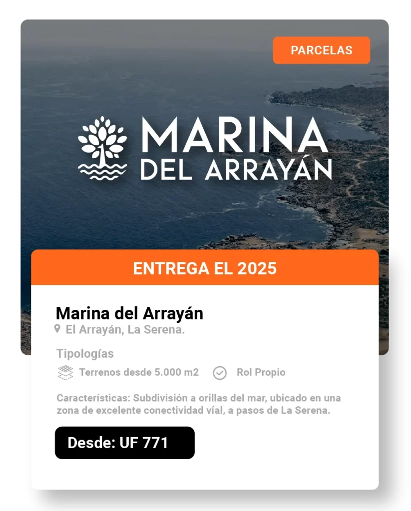 Parcelas exclusivas Marina del Arrayán con vista al mar.